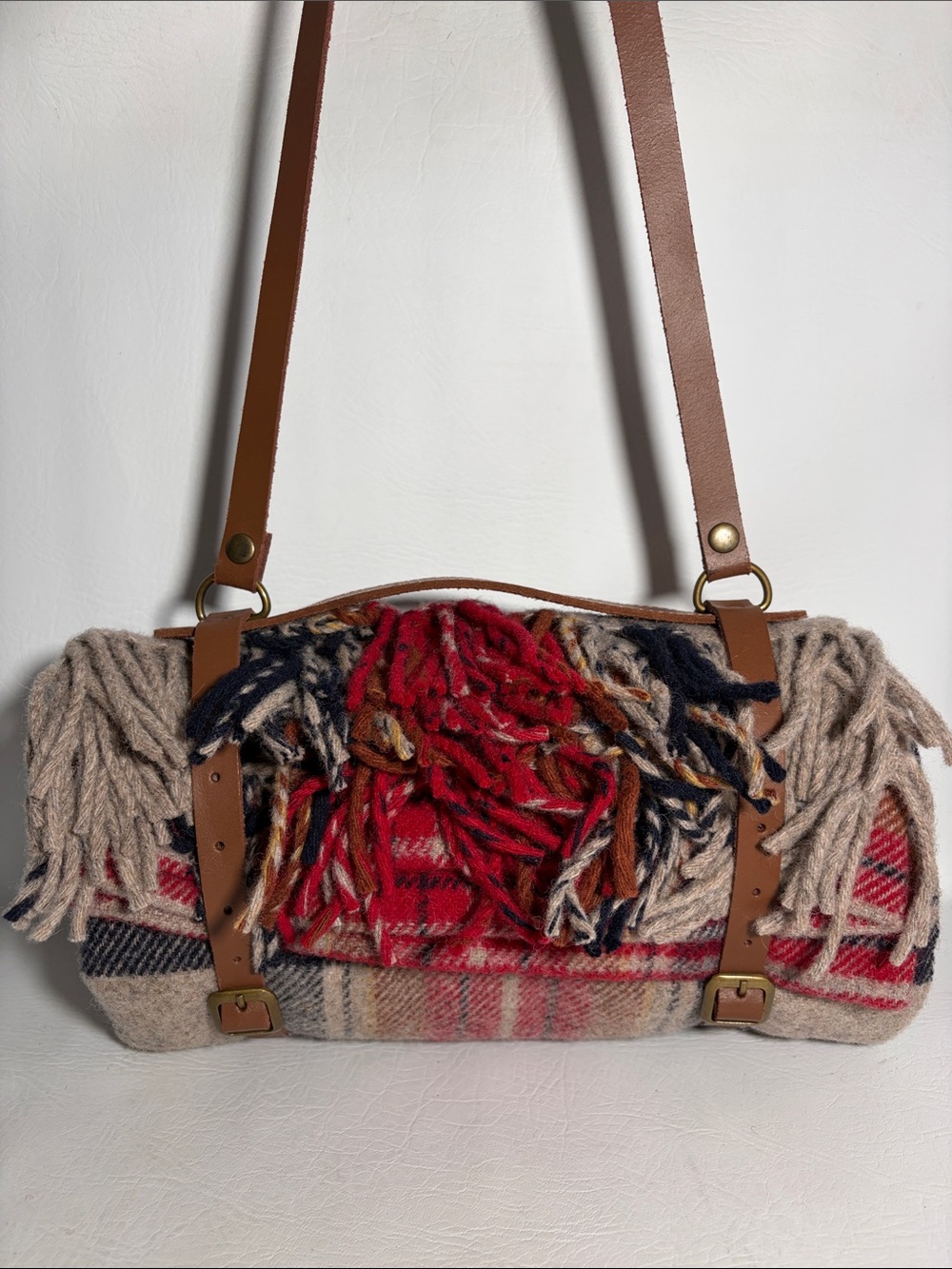 Pendleton NEW Motor Robe Plaid Throw with Leather Carrier Vintage Dress Stewart